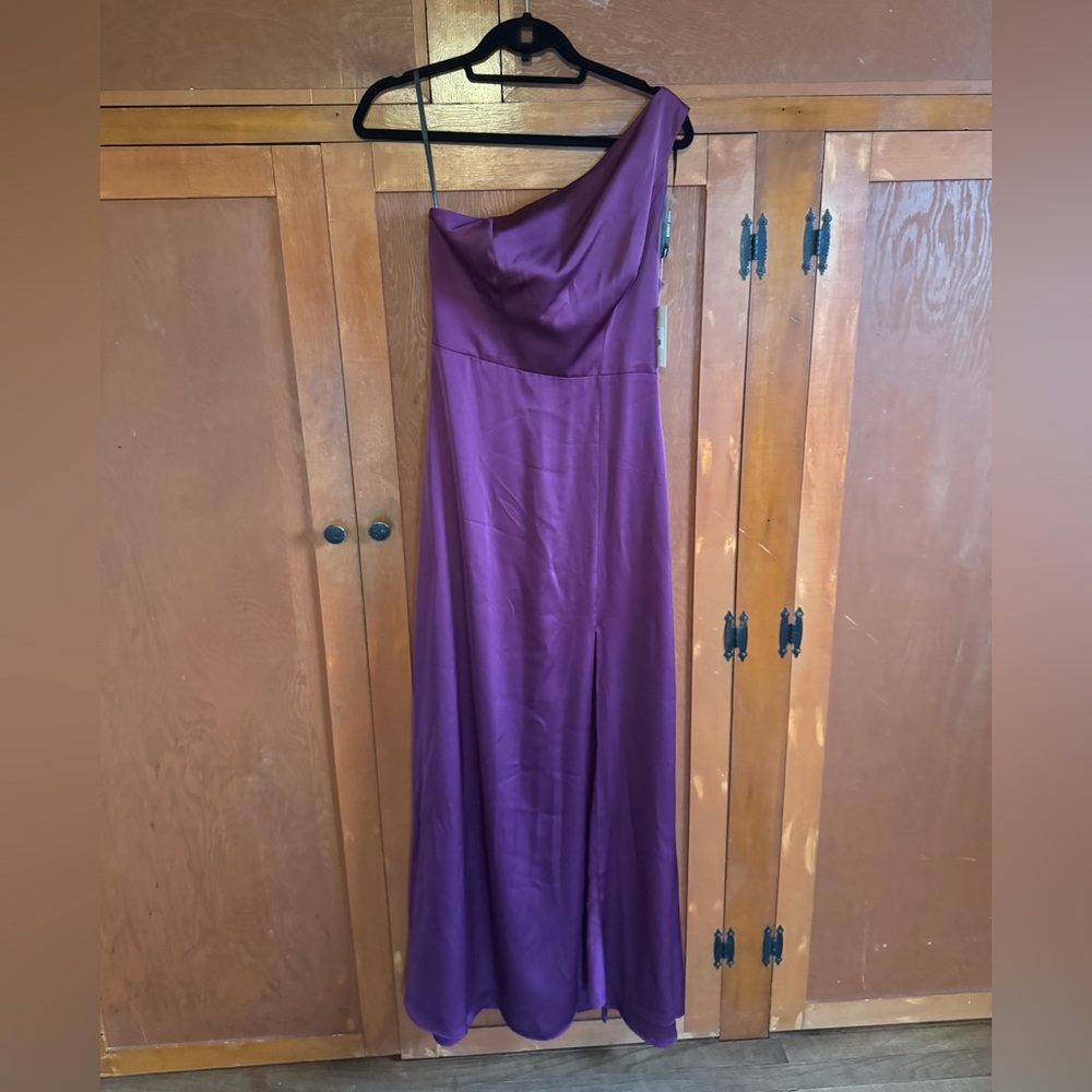 Birdy Grey One-Shoulder Purple bridesmaid Dress